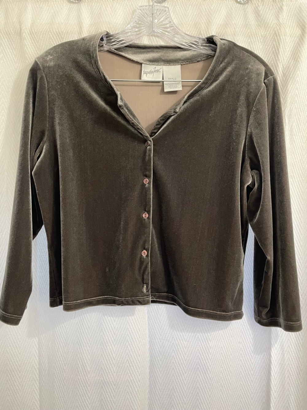 Jacqueline Ferrar Velvet Button-Up Top